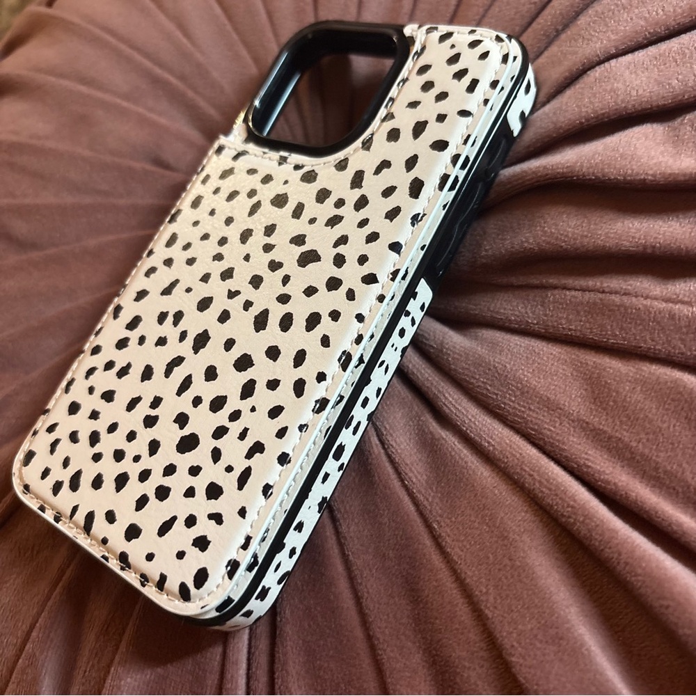 🆕 Almond Latte Leopard Print Wallet Phone Case IPhone 15Pro Max 6.7 - Picture 11 of 15